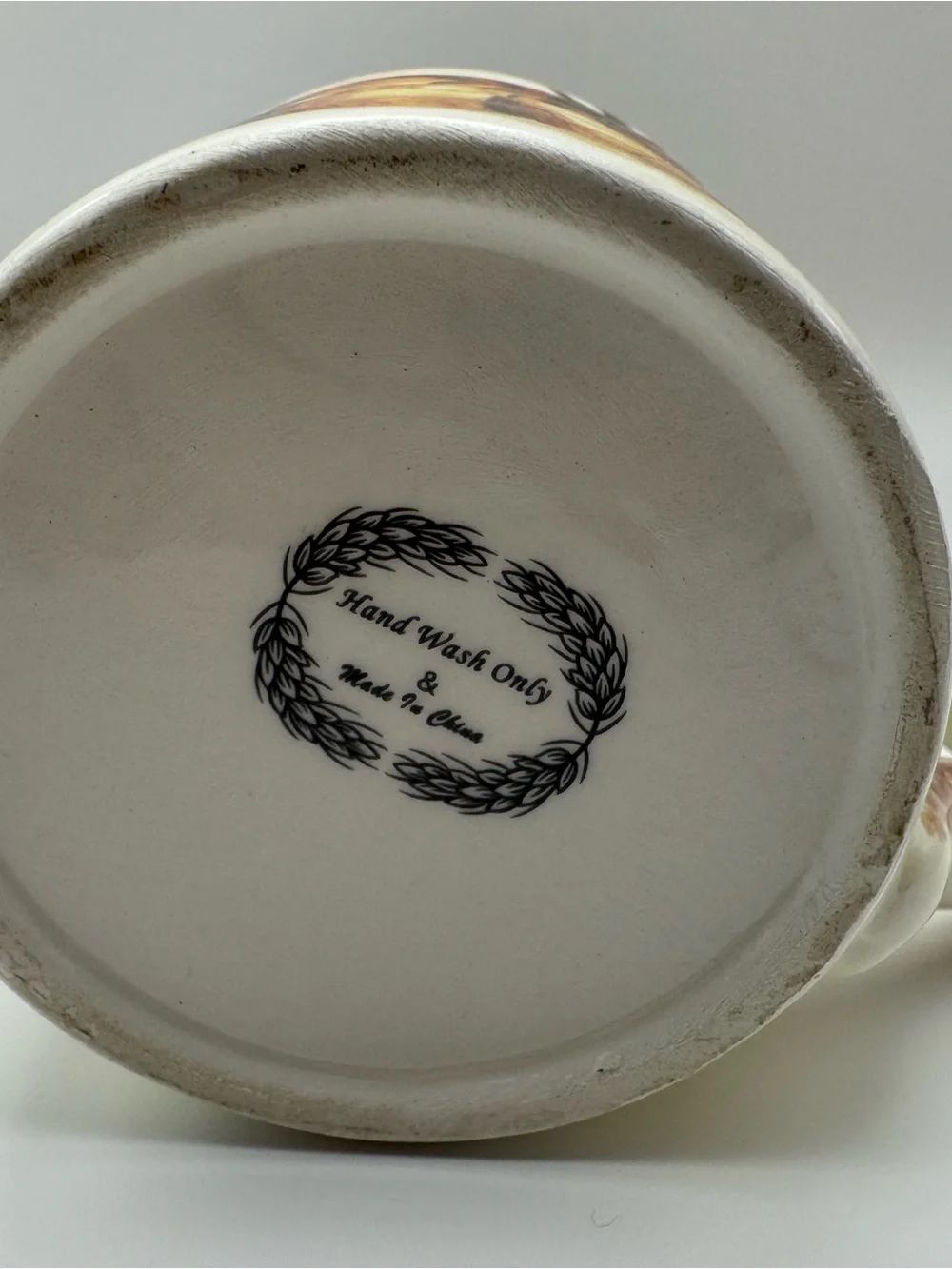 Autumn Pumpkin Ceramic Coffee Mug - Cream and Orange